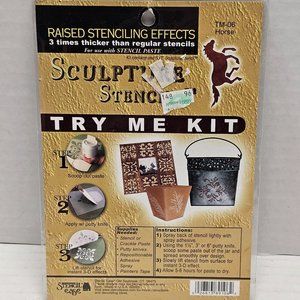 Raised Sculpture Stencil Ease Effects Used w Paste Thicker Animal Horse Stalin